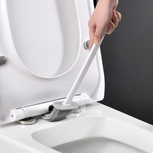 CleanFlex Silicone Toilet Brush with Hygienic Holder