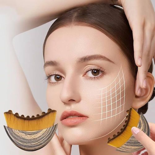 Soft bristle facial skincare brush set designed for gentle facial cleansing and massage.