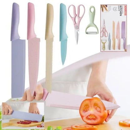 ColorCut Pro 6-Piece Stainless Steel Knife Set