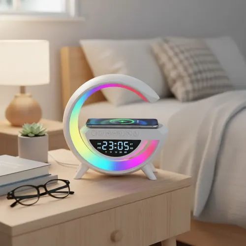 5-in-1 Bluetooth Speaker Lamp with Wireless Charger