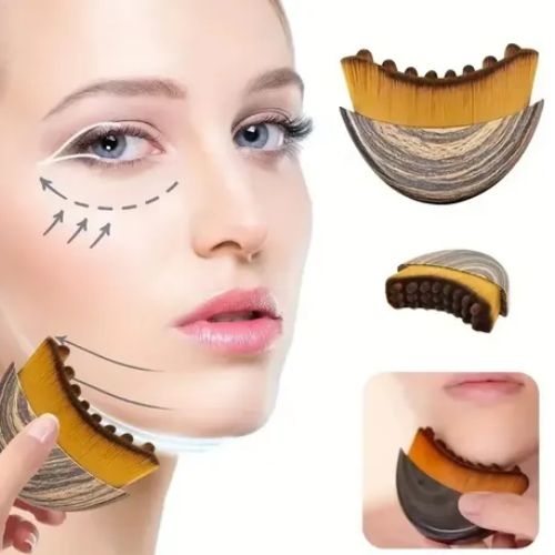 2-Pack Facial Lymphatic Massage Brushes – Soft Bristle Skincare Brush Set
