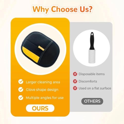 FurClean Pet Hair Remover Gloves 2-Pack Electrostatic Grooming