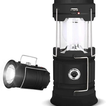 SolarGlow Rechargeable LED Camping Lantern with USB Charger