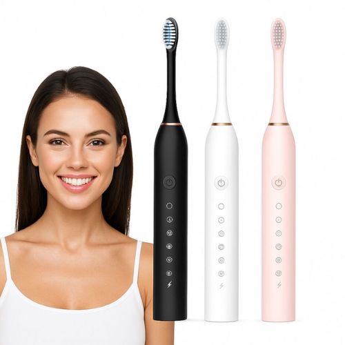 CleanWave Rechargeable Electric Toothbrush for Deep Daily Cleaning