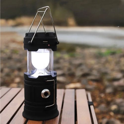 SolarGlow Rechargeable LED Camping Lantern with USB Charger
