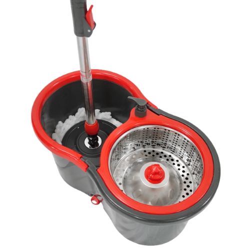 12L mop bucket with integrated wringer for efficient wet mopping and easy water removal.