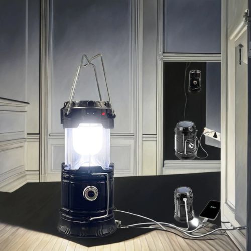 SolarGlow Rechargeable LED Camping Lantern with USB Charger