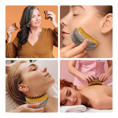 2-Pack Facial Lymphatic Massage Brushes – Soft Bristle Skincare Brush Set