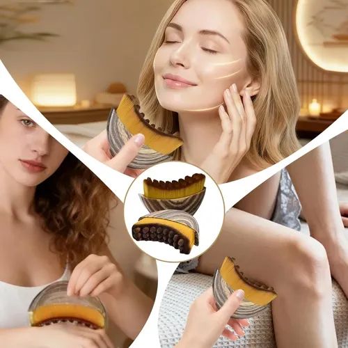 2-Pack Facial Lymphatic Massage Brushes – Soft Bristle Skincare Brush Set