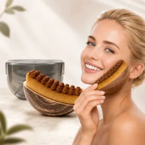 2-Pack Facial Lymphatic Massage Brushes – Soft Bristle Skincare Brush Set