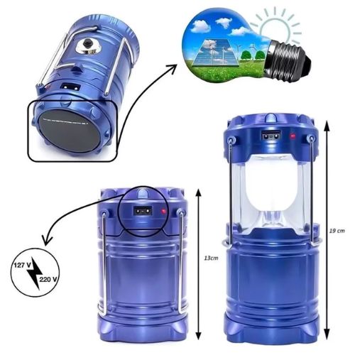 SolarGlow Rechargeable LED Camping Lantern with USB Charger