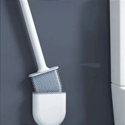CleanFlex Silicone Toilet Brush with Hygienic Holder