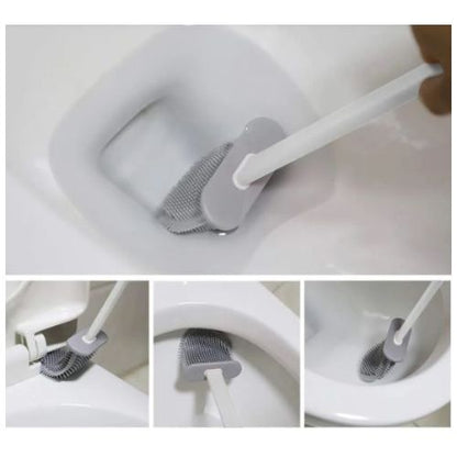 CleanFlex Silicone Toilet Brush with Hygienic Holder