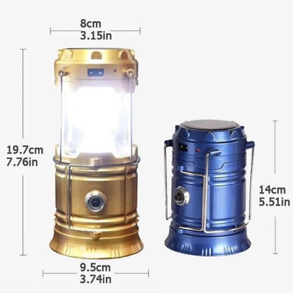 SolarGlow Rechargeable LED Camping Lantern with USB Charger