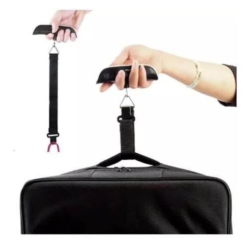 50kg digital hanging scale designed for convenient and accurate weighing of luggage and travel bags.