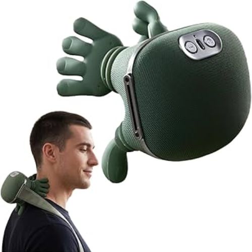 4D Heated Neck & Shoulder Massager – Rechargeable Deep Kneading Massage