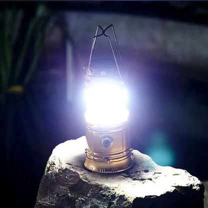 SolarGlow Rechargeable LED Camping Lantern with USB Charger
