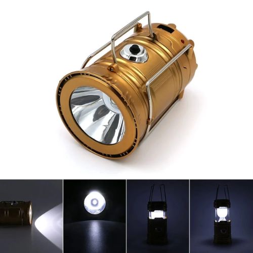 SolarGlow Rechargeable LED Camping Lantern with USB Charger