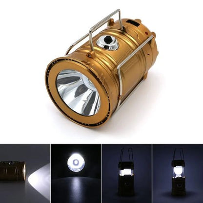 SolarGlow Rechargeable LED Camping Lantern with USB Charger