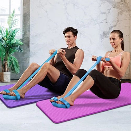 FlexFit Resistance Band with Foot Pedals for Full Body Workouts