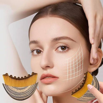 2-Pack Facial Lymphatic Massage Brushes – Soft Bristle Skincare Brush Set