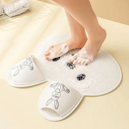 BunnyClean Foot Scrubber Silicone Bath Mat