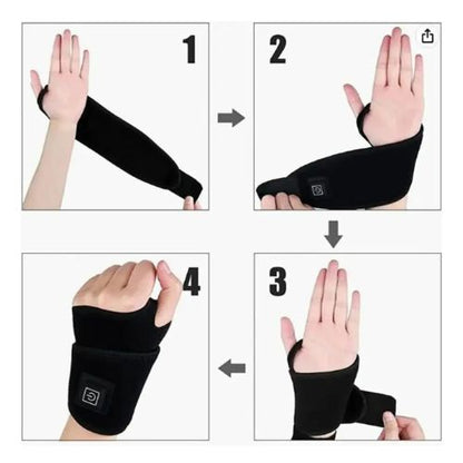 USB Heated Wrist Wrap – Adjustable Wrist Support with 3 Heat Levels