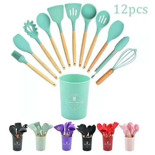 CookEase 12-Piece Silicone Kitchen Utensil Set