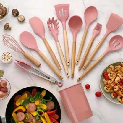 CookEase 12-Piece Silicone Kitchen Utensil Set