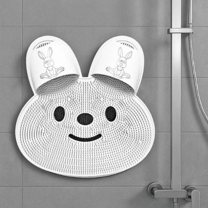 BunnyClean Foot Scrubber Silicone Bath Mat