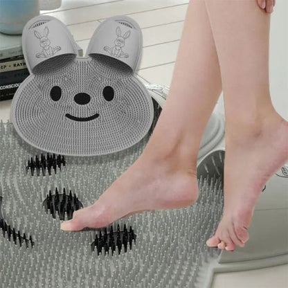 BunnyClean Foot Scrubber Silicone Bath Mat