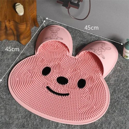 BunnyClean Foot Scrubber Silicone Bath Mat