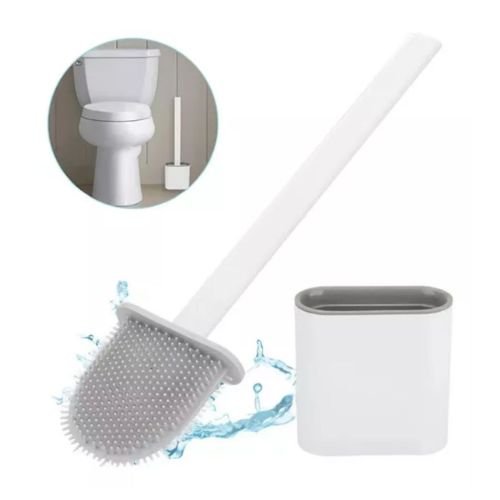 CleanFlex Silicone Toilet Brush with Hygienic Holder