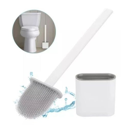 CleanFlex Silicone Toilet Brush with Hygienic Holder