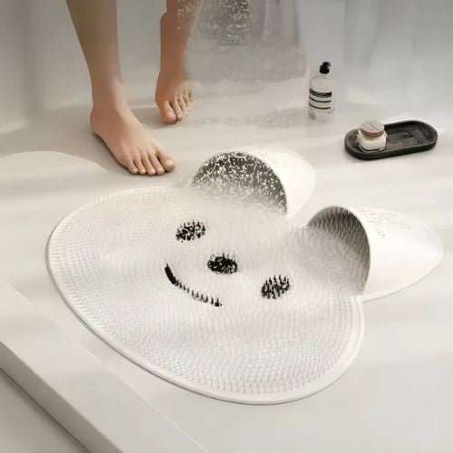 BunnyClean Foot Scrubber Silicone Bath Mat