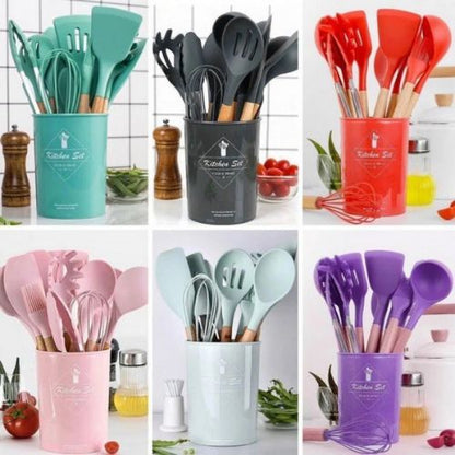 CookEase 12-Piece Silicone Kitchen Utensil Set