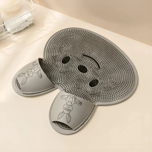 BunnyClean Foot Scrubber Silicone Bath Mat