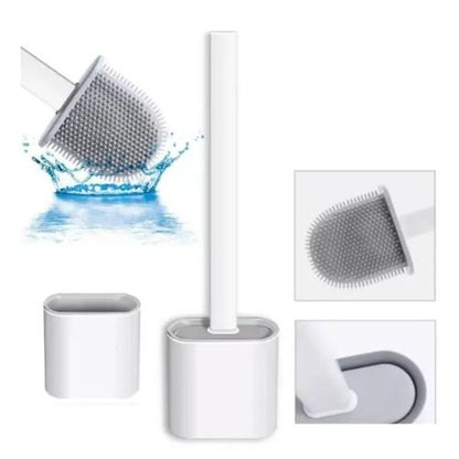 CleanFlex Silicone Toilet Brush with Hygienic Holder
