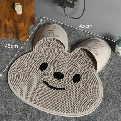 BunnyClean Foot Scrubber Silicone Bath Mat
