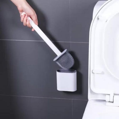 CleanFlex Silicone Toilet Brush with Hygienic Holder