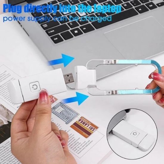 Book reading lamp with adjustable angle for focused lighting