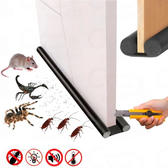 Adjustable door draft guard for home