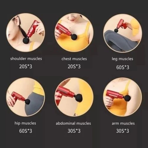 Adjustable-speed percussion massager allowing you to customize the intensity of each massage session.