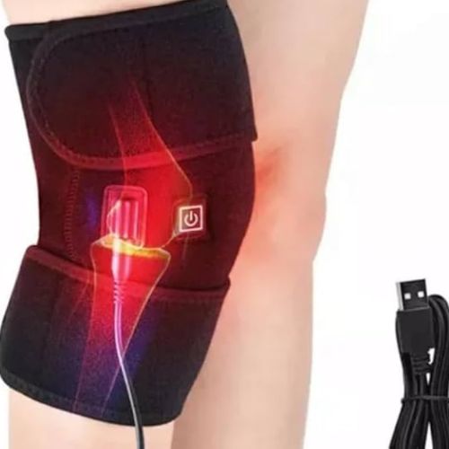 Adjustable USB knee brace with customizable warmth for everyday comfort at home or on the go.