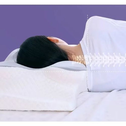 Butterfly Memory Foam Neck Support Pillow – side angle