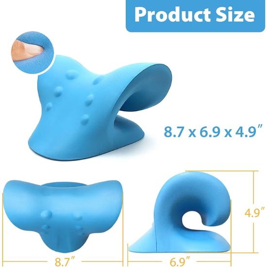 Cervical neck support with contoured memory foam cushioning