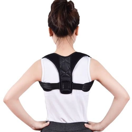 Comfortable posture corrector strap with ergonomic design for work, study, and daily activities.