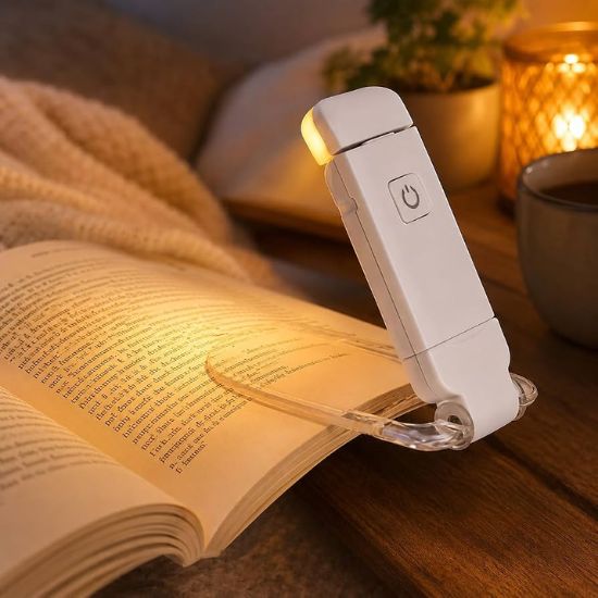 Compact portable book light for home and travel