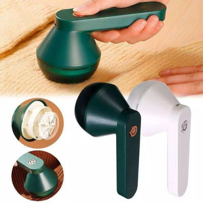 Cordless fabric shaver for clothing with rechargeable power for convenient use around the home.