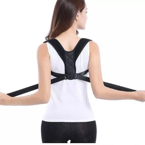 Daily posture support brace featuring soft padding and adjustable shoulder straps.